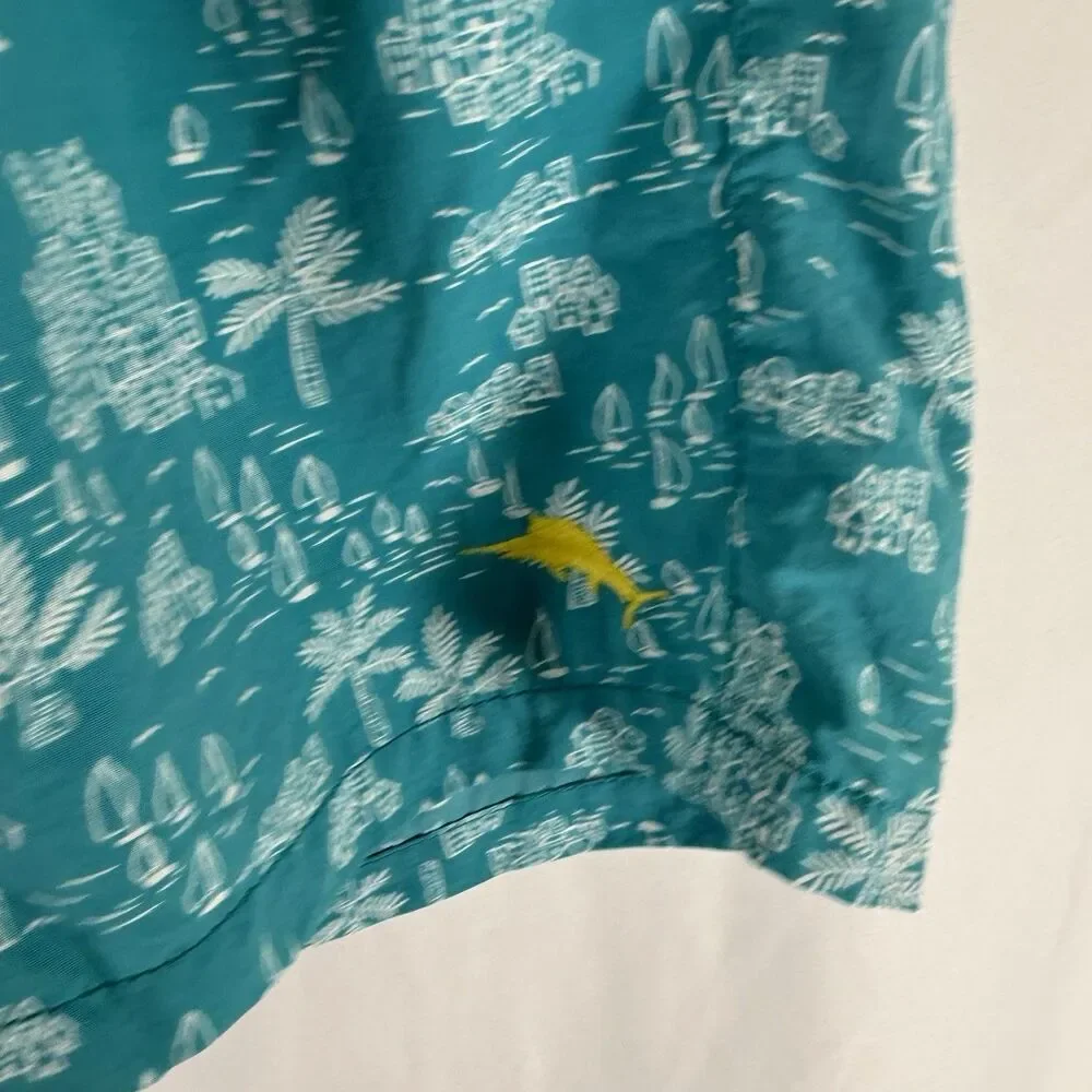 Tommy Bahama Relax Swim Trunks Men's 3XB Blue Hawaiian Mesh Lined Pockets